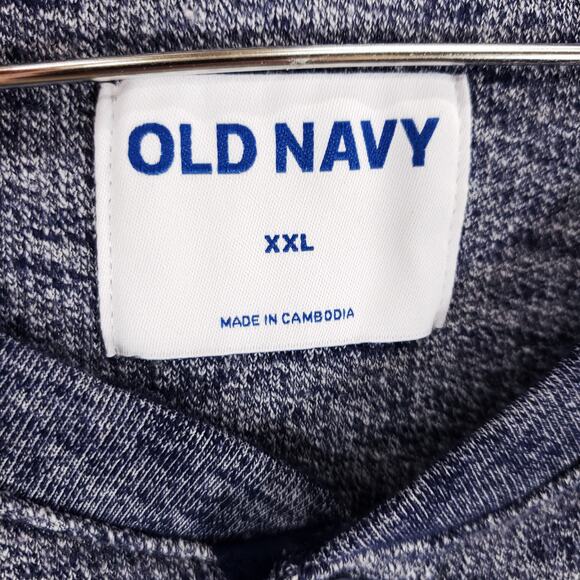 Old Navy Sweater Mens XXL Heather Blue Long Sleeve Henley Knit Crew Pullover Top - Picture 5 of 6